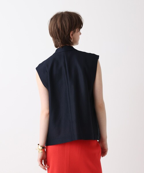 allureville（アルアバイル）の「エコカラミボックスジレ（その他アウター・レディース・オフホワイト/ネイビー・2）」の13枚目の写真