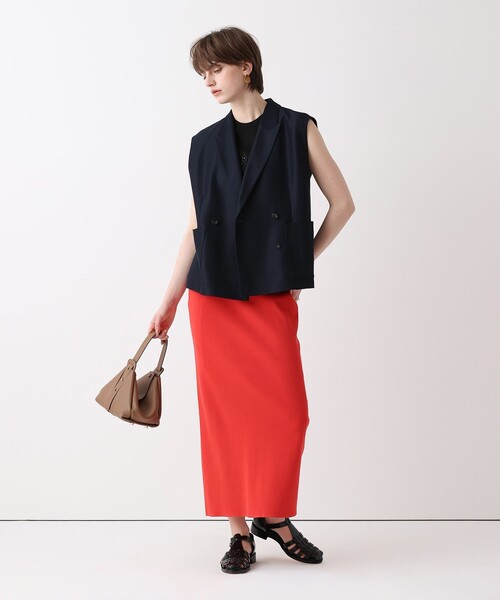 allureville（アルアバイル）の「エコカラミボックスジレ（その他アウター・レディース・オフホワイト/ネイビー・2）」の14枚目の写真