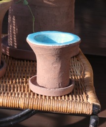 DULTON(�_���g��)��GLAZED EARTHENWARE POT S TURQUOISE/�A�ؔ� �v�����^�[(�t�����[�x�[�X)