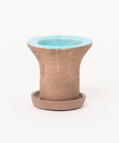 DULTON（ダルトン）の「GLAZED EARTHENWARE POT S TURQUOISE/植木鉢 プランター（フラワーベース・メンズ・ターコイズブルー・S）」の2枚目の写真