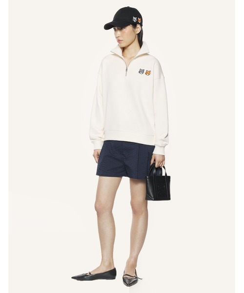 Maison Kitsune(メゾンキツネ)の「DOUBLE FOX HEAD HALF ZIP COMFORT SWEATSHIRT(スウェット・レディース・ホワイト系その他・XS/S/M/L)」の4枚目の写真