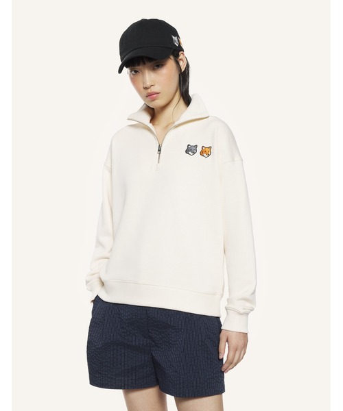 Maison Kitsune(メゾンキツネ)の「DOUBLE FOX HEAD HALF ZIP COMFORT SWEATSHIRT(スウェット・レディース・ホワイト系その他・XS/S/M/L)」の5枚目の写真