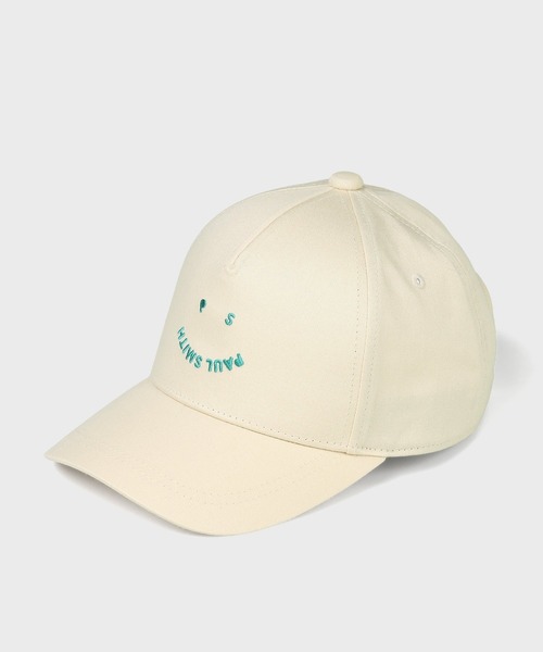 Paul Smith(ポールスミス)の「ウィメンズ'Happy' ベースボールキャップ / 165619 852DT(ハット・レディース・ブラック/アイボリー・FREE)」の2枚目の写真