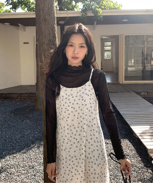 Siel(シエル)の「ドットシアートップス(Tシャツ/カットソー・レディース・ブラウン/ホワイト/ベージュ/ブラック・FREE)」の20枚目の写真