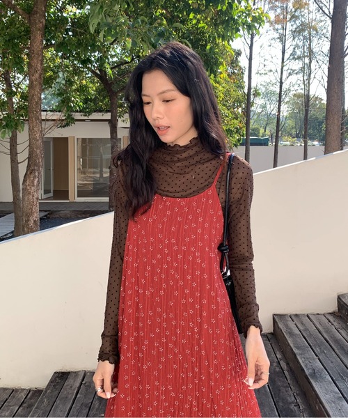 Siel(シエル)の「ドットシアートップス(Tシャツ/カットソー・レディース・ブラウン/ホワイト/ベージュ/ブラック・FREE)」の13枚目の写真