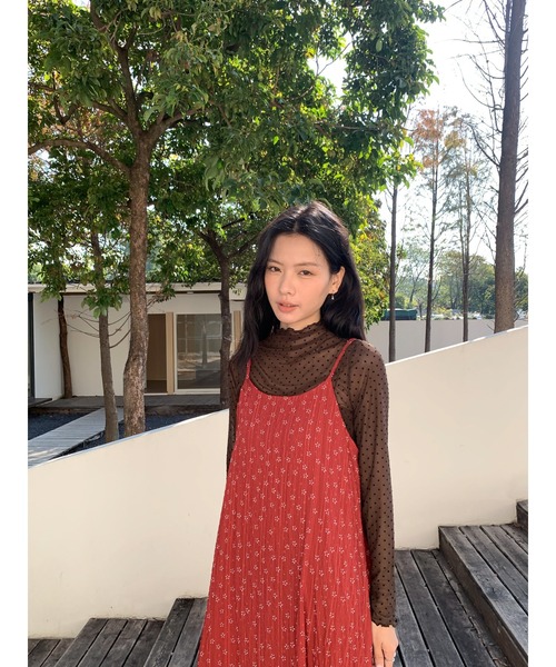 Siel(シエル)の「ドットシアートップス(Tシャツ/カットソー・レディース・ブラウン/ホワイト/ベージュ/ブラック・FREE)」の15枚目の写真