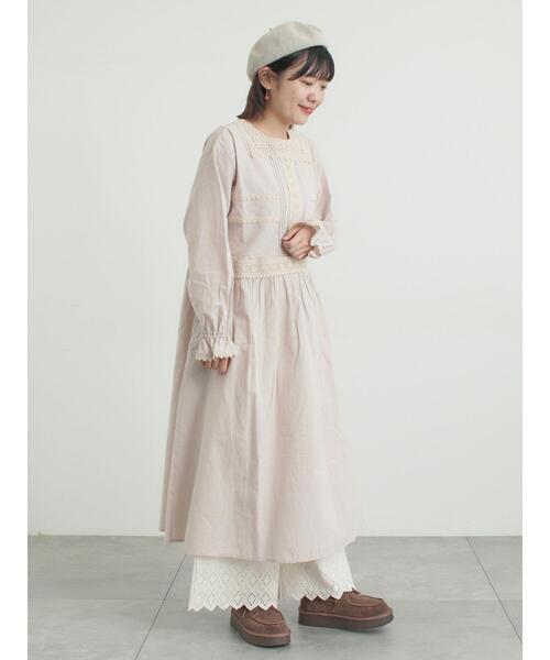 Samansa Mos2（サマンサ モスモス）の「【抗菌防臭】スカラップレースペチパンツ（その他パンツ・レディース・オフホワイト/ベージュ/ブラック・L/M）」の7枚目の写真