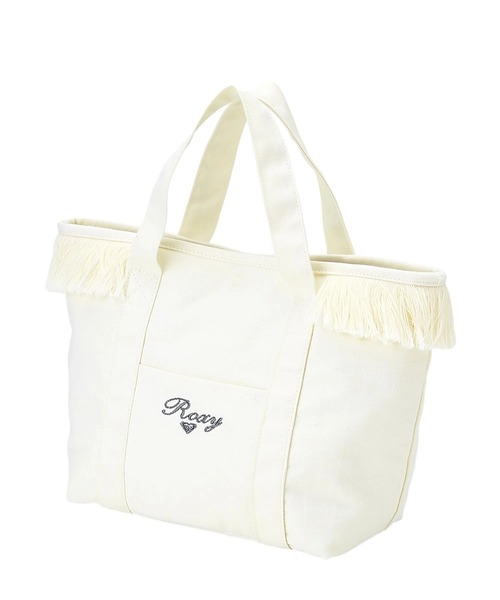 ROXY(ロキシー)の「ROXY ウィメンズ CHEERFUL TOTE トートバッグ 【2026年春夏モデル】/ロキシーフリンジ付きキャンバスバック(トートバッグ・レディース・ブルー/ホワイト・FREE)」の2枚目の写真