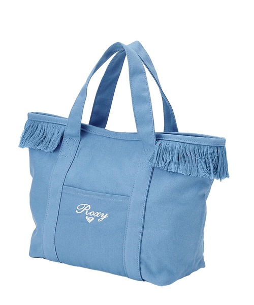 ROXY(ロキシー)の「ROXY ウィメンズ CHEERFUL TOTE トートバッグ 【2026年春夏モデル】/ロキシーフリンジ付きキャンバスバック(トートバッグ・レディース・ブルー/ホワイト・FREE)」の1枚目の写真