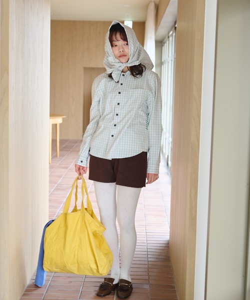 common gull products.（コモンガルプロダクツ）の「くすぐる風に備えてスカーフとシャツを（シャツ/ブラウス・レディース・ミント/ピンク/サックスブルー系・SMALL/MEDIUM/LARGE）」の16枚目の写真