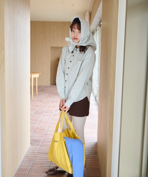 common gull products.（コモンガルプロダクツ）の「くすぐる風に備えてスカーフとシャツを（シャツ/ブラウス・レディース・ミント/ピンク/サックスブルー系・SMALL/MEDIUM/LARGE）」の17枚目の写真