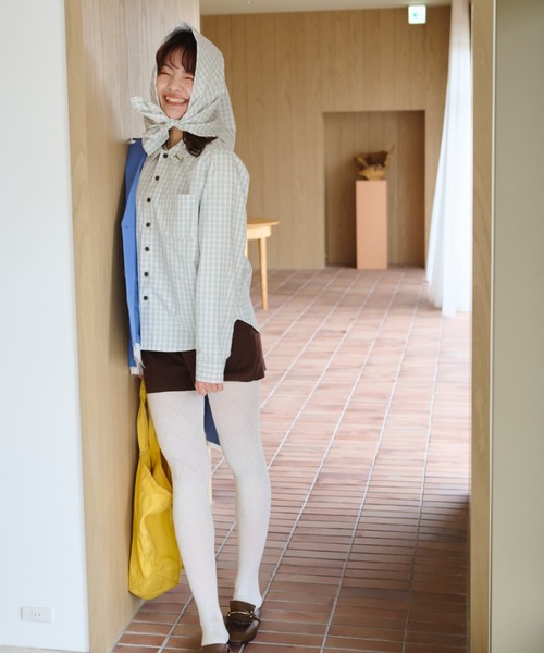 common gull products.（コモンガルプロダクツ）の「くすぐる風に備えてスカーフとシャツを（シャツ/ブラウス・レディース・ミント/ピンク/サックスブルー系・SMALL/MEDIUM/LARGE）」の14枚目の写真