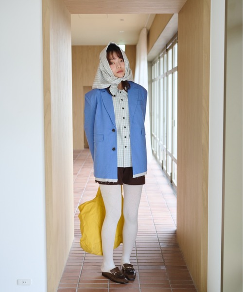 common gull products.（コモンガルプロダクツ）の「くすぐる風に備えてスカーフとシャツを（シャツ/ブラウス・レディース・ミント/ピンク/サックスブルー系・SMALL/MEDIUM/LARGE）」の12枚目の写真