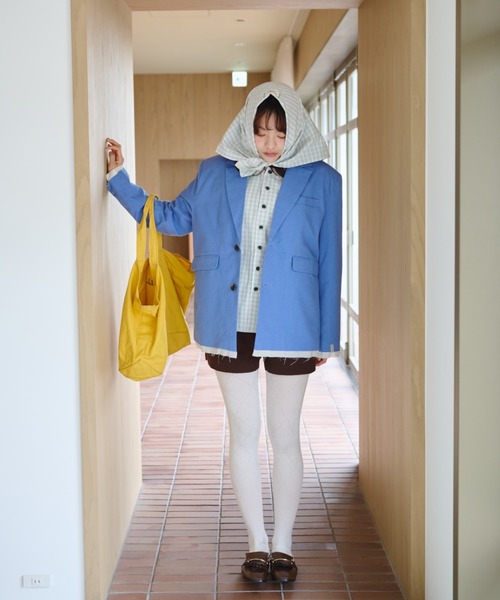 common gull products.（コモンガルプロダクツ）の「くすぐる風に備えてスカーフとシャツを（シャツ/ブラウス・レディース・ミント/ピンク/サックスブルー系・SMALL/MEDIUM/LARGE）」の13枚目の写真