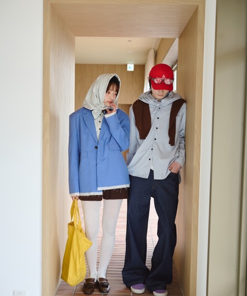 common gull products.（コモンガルプロダクツ）の「くすぐる風に備えてスカーフとシャツを（シャツ/ブラウス・レディース・ミント/ピンク/サックスブルー系・SMALL/MEDIUM/LARGE）」の19枚目の写真