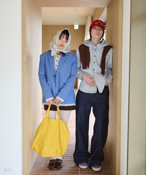 common gull products.（コモンガルプロダクツ）の「くすぐる風に備えてスカーフとシャツを（シャツ/ブラウス・レディース・ミント/ピンク/サックスブルー系・SMALL/MEDIUM/LARGE）」の20枚目の写真