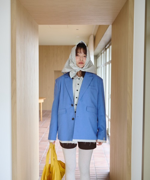 common gull products.（コモンガルプロダクツ）の「くすぐる風に備えてスカーフとシャツを（シャツ/ブラウス・レディース・ミント/ピンク/サックスブルー系・SMALL/MEDIUM/LARGE）」の8枚目の写真