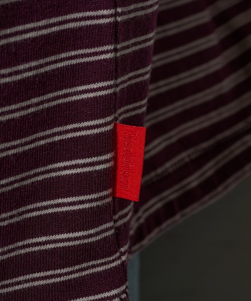 Healthknit(ヘルスニット)の「【Healthknit】26SS Classic Border Jersey Wide Henleyneck S/S 51048(Tシャツ/カットソー・メンズ・パープル/ブラック・XL/L/M)」の13枚目の写真