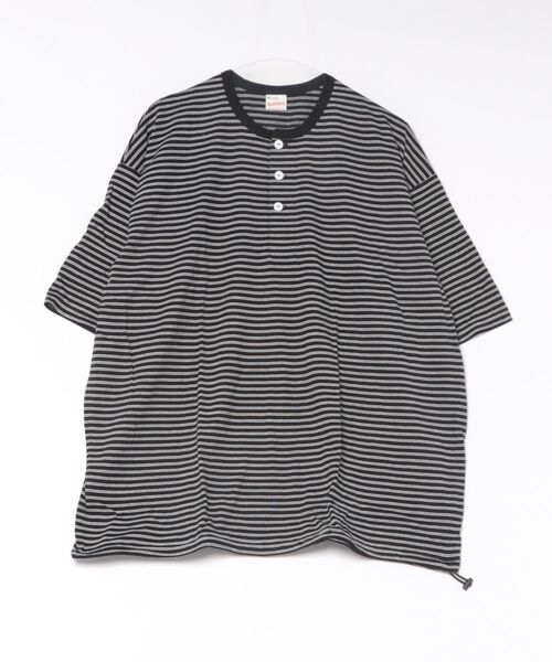 Healthknit(ヘルスニット)の「【Healthknit】26SS Classic Border Jersey Wide Henleyneck S/S 51048(Tシャツ/カットソー・メンズ・パープル/ブラック・XL/L/M)」の21枚目の写真