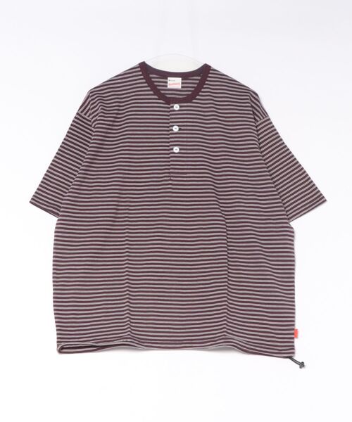 Healthknit(ヘルスニット)の「【Healthknit】26SS Classic Border Jersey Wide Henleyneck S/S 51048(Tシャツ/カットソー・メンズ・パープル/ブラック・XL/L/M)」の22枚目の写真