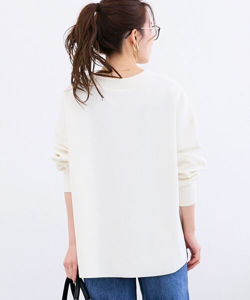 le.coeur blanc（ルクールブラン）の「カットジョーゼットカーデ（カーディガン/ボレロ・レディース・ライトグレー/オフホワイト/ネイビー・38）」の11枚目の写真