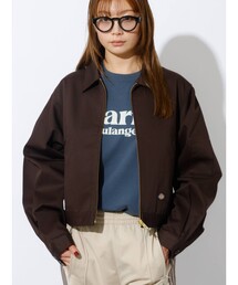 Rouge vif - ルージュヴィフ ジップブルゾン MA1 ブラウン 茶色 Rouge vif la cle｜ルージュ・ヴィフ ラクレのブルゾン（ブラウン/茶色