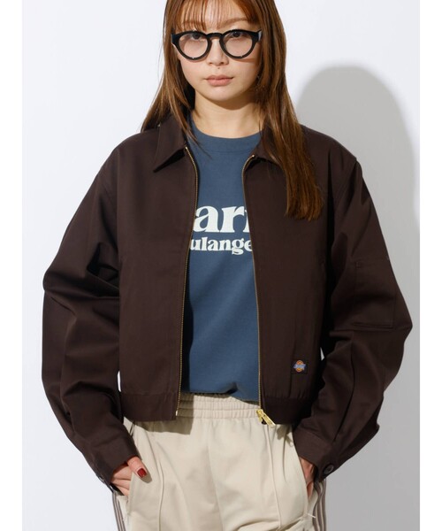 Dickies(ディッキーズ)の「【Dickies/ディッキーズ】Short Eisenhower Jacket / ショートアイゼンハワージャケット(ブルゾン・レディース・ベージュ/ブラウン/ブラック・フリー)」の3枚目の写真