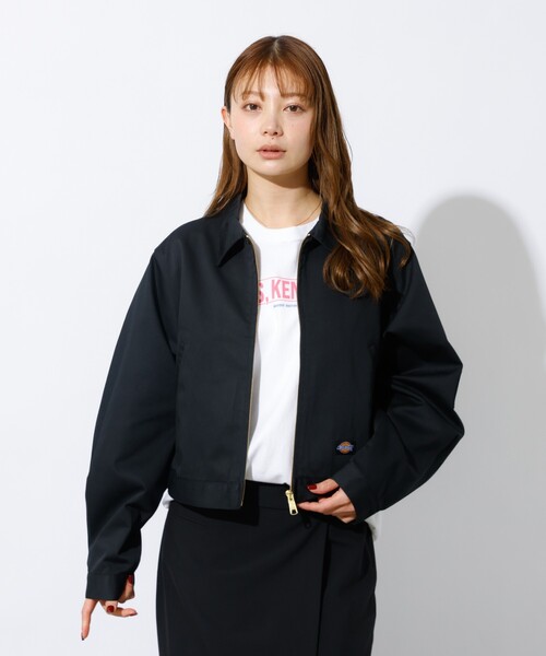 Dickies(ディッキーズ)の「【Dickies/ディッキーズ】Short Eisenhower Jacket / ショートアイゼンハワージャケット(ブルゾン・レディース・ベージュ/ブラウン/ブラック・フリー)」の4枚目の写真
