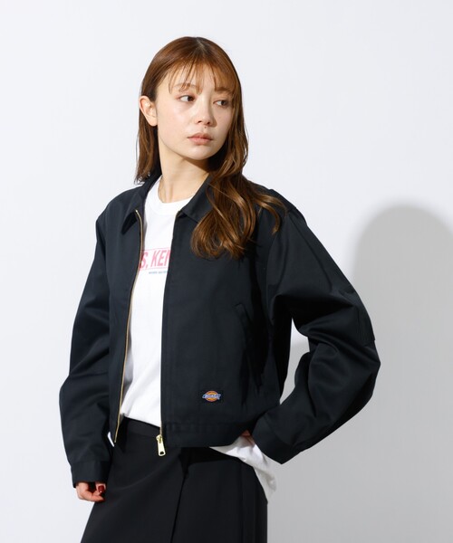Dickies(ディッキーズ)の「【Dickies/ディッキーズ】Short Eisenhower Jacket / ショートアイゼンハワージャケット(ブルゾン・レディース・ベージュ/ブラウン/ブラック・フリー)」の6枚目の写真
