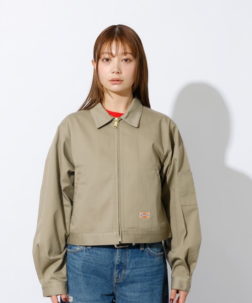 Dickies(ディッキーズ)の「【Dickies/ディッキーズ】Short Eisenhower Jacket / ショートアイゼンハワージャケット(ブルゾン・レディース・ベージュ/ブラウン/ブラック・フリー)」の13枚目の写真