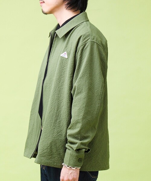 GEVACO（ゲバコ）の「【GEVACO/ゲバコ】ジップアップ シャツジャケット（ブルゾン・メンズ・オリーブ/ホワイト系その他・M/L）」の13枚目の写真