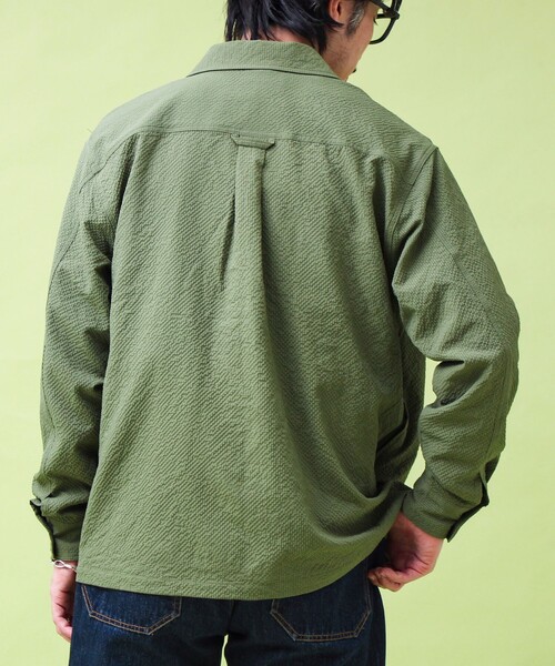 GEVACO（ゲバコ）の「【GEVACO/ゲバコ】ジップアップ シャツジャケット（ブルゾン・メンズ・オリーブ/ホワイト系その他・M/L）」の12枚目の写真