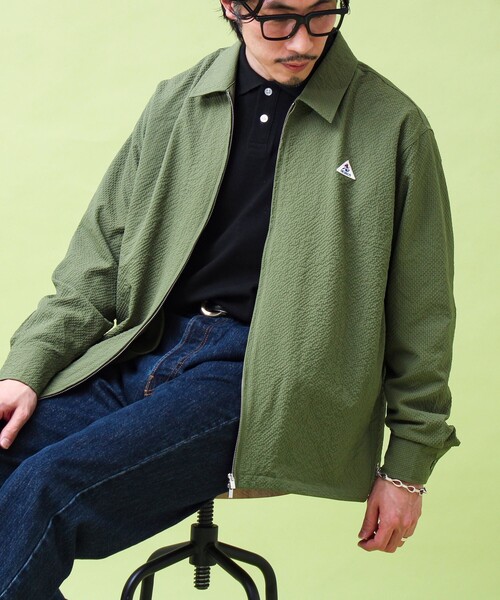 GEVACO（ゲバコ）の「【GEVACO/ゲバコ】ジップアップ シャツジャケット（ブルゾン・メンズ・オリーブ/ホワイト系その他・M/L）」の8枚目の写真