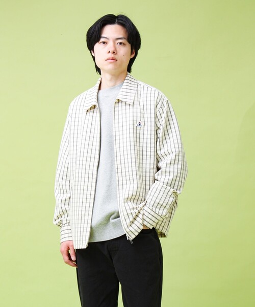 GEVACO（ゲバコ）の「【GEVACO/ゲバコ】ジップアップ シャツジャケット（ブルゾン・メンズ・オリーブ/ホワイト系その他・M/L）」の7枚目の写真