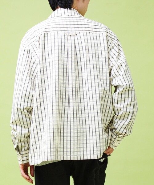 GEVACO（ゲバコ）の「【GEVACO/ゲバコ】ジップアップ シャツジャケット（ブルゾン・メンズ・オリーブ/ホワイト系その他・M/L）」の6枚目の写真