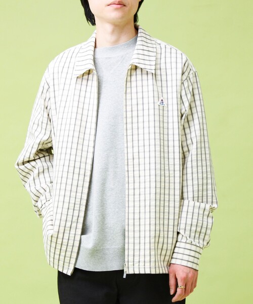 GEVACO（ゲバコ）の「【GEVACO/ゲバコ】ジップアップ シャツジャケット（ブルゾン・メンズ・オリーブ/ホワイト系その他・M/L）」の5枚目の写真