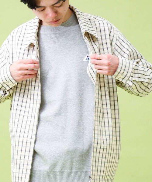 GEVACO（ゲバコ）の「【GEVACO/ゲバコ】ジップアップ シャツジャケット（ブルゾン・メンズ・オリーブ/ホワイト系その他・M/L）」の4枚目の写真