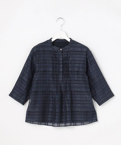 J.PRESS(ジェイプレス)の「シアーチェック カットソー(Tシャツ/カットソー・レディース・スカイブルー系3/ホワイト系3/ダルブルー系3・LARGE/MEDIUM)」の11枚目の写真