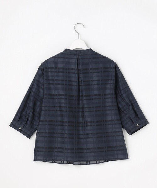 J.PRESS(ジェイプレス)の「シアーチェック カットソー(Tシャツ/カットソー・レディース・スカイブルー系3/ホワイト系3/ダルブルー系3・LARGE/MEDIUM)」の15枚目の写真