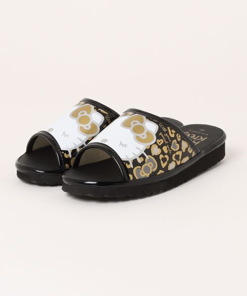 VIBGYOR(ヴィブジョー)の「【Sanrio】KTハート&ヒョウ レディスコンフォートサンダル SA4252(MA)(サンダル・レディース・ゴールド/ブラック/ピンク/ホワイト・M/LL/L)」の4枚目の写真