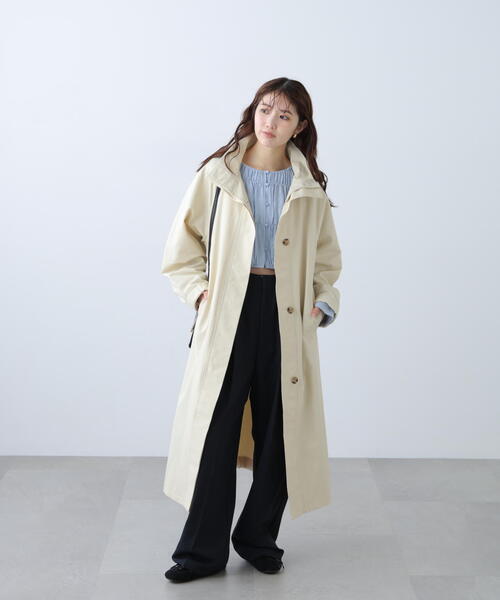 FREE'S MART（フリーズマート）の「スタンドカラーロングトレンチコート（トレンチコート・レディース・ホワイト/ベージュ/ネイビー・SMALL/MEDIUM）」の12枚目の写真