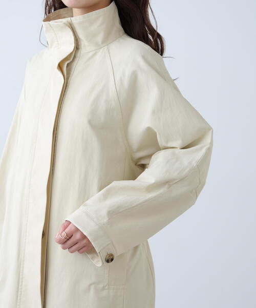 FREE'S MART（フリーズマート）の「スタンドカラーロングトレンチコート（トレンチコート・レディース・ホワイト/ベージュ/ネイビー・SMALL/MEDIUM）」の19枚目の写真