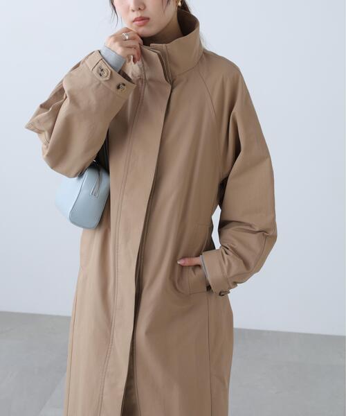 FREE'S MART(フリーズマート)の「スタンドカラーロングトレンチコート(トレンチコート・レディース・ホワイト/ベージュ/ネイビー・SMALL/MEDIUM)」の4枚目の写真
