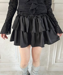 ウエストシャーリングティアードミニスカート