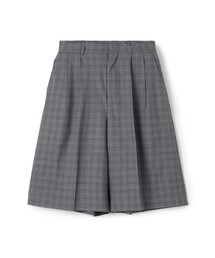 Super120'sウォッシャブルウール タックショートパンツ