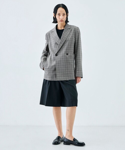 EDITION（エディション）の「Super120'sウォッシャブルウール タックショートパンツ（その他パンツ・レディース・グリーン/ブラック/グレー系その他2・36/34）」の13枚目の写真