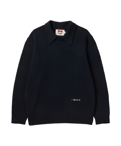 Beyond Closet（-）の「[COLLECTION LINE] モジュラーカラーウールニットネイビー（ニット/セーター・メンズ・その他・MEDIUM/LARGE）」の2枚目の写真