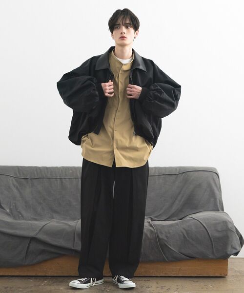 CRAFT STANDARD BOUTIQUE（クラフトスタンダードブティック）の「バルーンMA-1（ブルゾン・メンズ・グレイッシュベージュ/ブラック・L/M）」の10枚目の写真