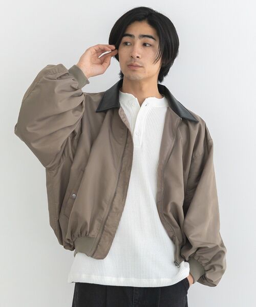 CRAFT STANDARD BOUTIQUE（クラフトスタンダードブティック）の「バルーンMA-1（ブルゾン・メンズ・グレイッシュベージュ/ブラック・L/M）」の14枚目の写真