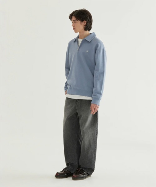 COVERNAT（カバーナット）の「[SOOBIN着用] RING-SPUN WIDE DENIM PANTS（デニムパンツ・メンズ・ブラック/ダークインディゴブルー/ライトインディゴブルー/ブルーグリーン・X-SMALL/SMALL/MEDIUM/LARGE/X-LARGE）」の5枚目の写真
